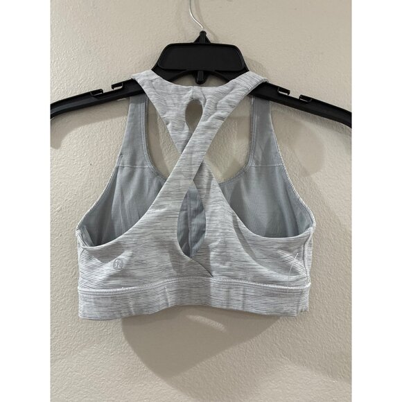 Lululemon Time to Sweat Bra Athletic womes size 2 color gray cross back design - Picture 5 of 7